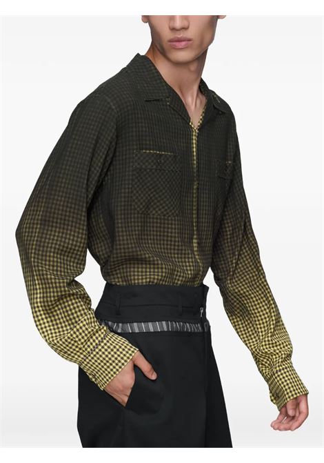 camici a quadri uomo nera e gialla MAISON MARGIELA | S50DT0069 M35691001F